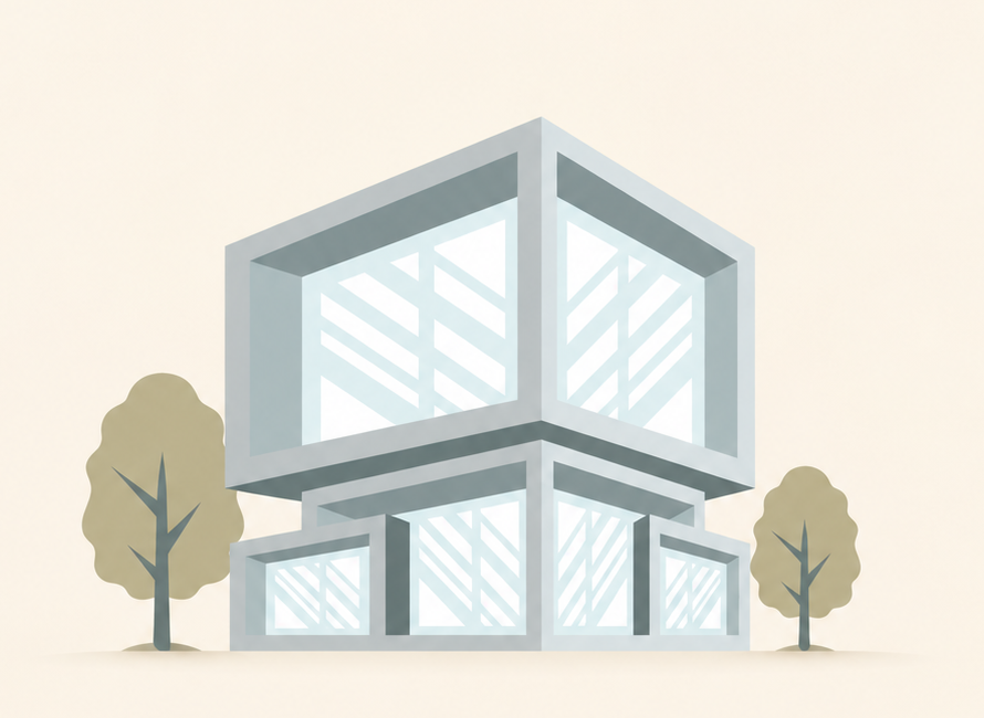 Illustration architecturale d'une maison contemporaine